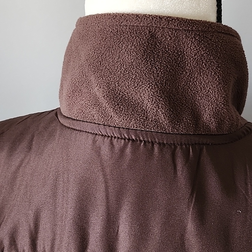 Tek Gear brown zip front vest with fleece trim - Picture 6 of 12